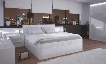 Biela luxusná posteľ